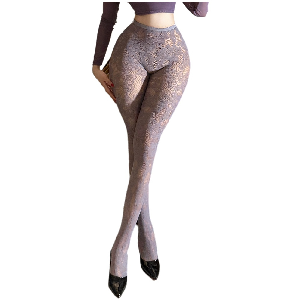 Fishnet Stocking Women - Medias de red de encaje floral